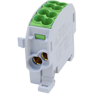SIMET 81501005 Blok rozdzielczy-odgałęźny Al/Cu 80110 jednobiegunowy 25 mm² SCB 25 /Zielony/