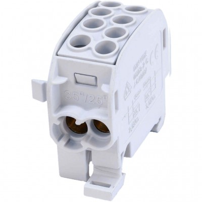 SIMET 81502002 Blok rozdzielczy-odgałęźny Al/Cu 80210 jednobiegunowy 35 mm² SCB 35 /Szary/