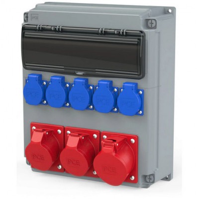 PCE Rozdzielnica stacjonarna OPOLE IP54 2x16/5, 1x32/5, 5x230V