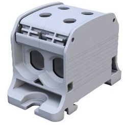 SIMET Złączka szynowa gwintowa Al/Cu STB 50-2 /Szary/