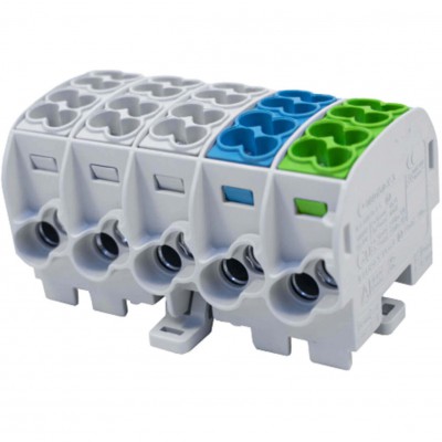 SIMET 81500020 Blok rozdzielczy-odgałęźny Al/Cu 80150 pięciobiegunowy 25 mm² SCB 25-5X sza/nie/zie