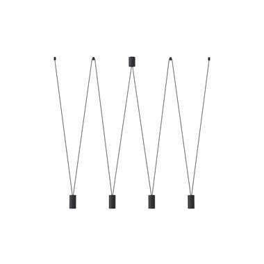 NOWODWORSKI 7822 Lampa wisząca wewnętrzna MORE EYE czarny 4xGU10 IP20 stal lakierowana