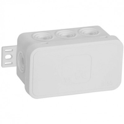 VIPLAST Puszka natynkowa hermetyczna IP54 odgałęźna V8 /80x45x41mm/ Biały