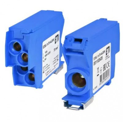 ETI Blok rozdzielczy niebieski EDBJ-1x70-4x25/N 192A 1x4-70mm² + 4x1,5-mm² /Niebieski/