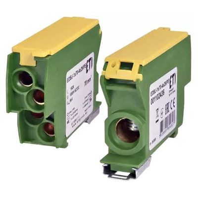 ETI Blok rozdzielczy EDBJ-1x70-4x25/PE 192A 1x4-70mm²+4x1,5-25mm² /Żółto-zielony/