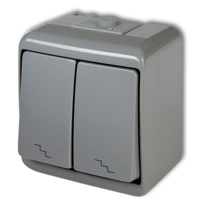 10WHE-7 Łącznik podwójny schodowy Popielaty