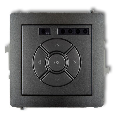 11DSR-6 Mechanizm elektronicznego sterownika roletowego (przycisk centralny/dodatkowy) Grafitowy