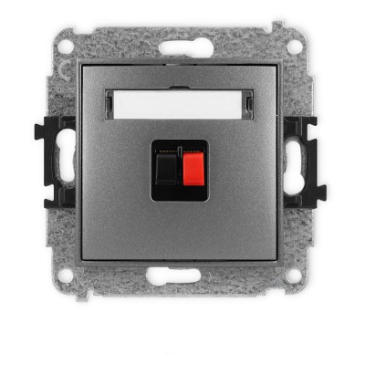 Mechanizm gniazda głośnikowego pojedynczego Grafitowy Karlik ICON - 11IGG-1