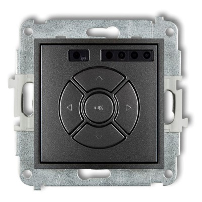 Mechanizm elektronicznego sterownika roletowego (sterowanie lokalne i pilotem) Grafitowy Karlik ICON - 11ISR-2