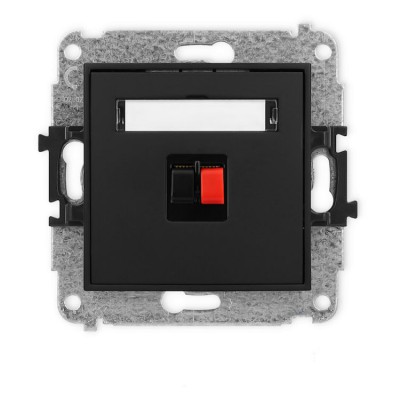 Mechanizm gniazda głośnikowego pojedynczego Czarny Mat Karlik ICON - 12IGG-1