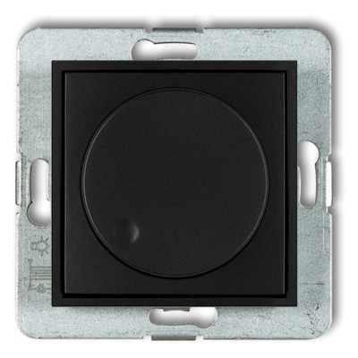 Mechanizm elektronicznego regulatora oświetlenia przyciskowo-obrotowego do lamp LED Czarny Mat Karlik ICON - 12IRO-2