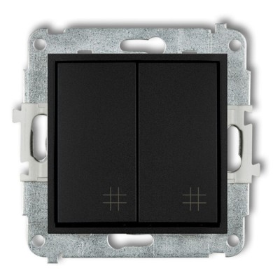 Mechanizm łącznika podwójnego krzyżowego Czarny Mat Karlik ICON - 12IWP-66