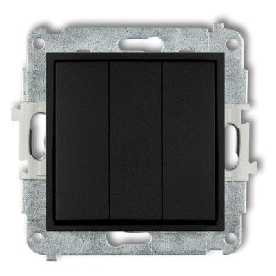 Mechanizm łącznika potrójnego Czarny Mat Karlik ICON - 12IWP-7