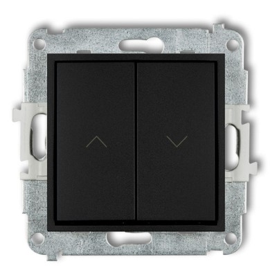 Mechanizm łącznika zwiernego żaluzjowego Czarny Mat Karlik ICON - 12IWP-8