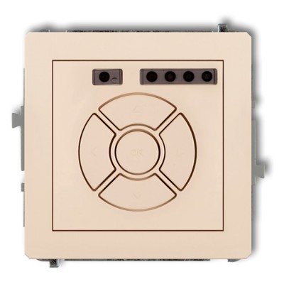 1DSR-6 Mechanizm elektronicznego sterownika roletowego (przycisk centralny/dodatkowy) Beżowy