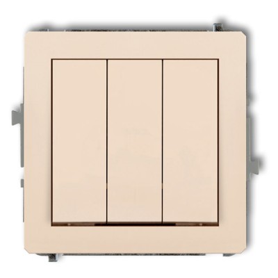 Mechanizm łącznika potrójnego Beżowy Karlik DECO - 1DWP-7