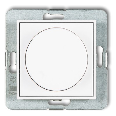 Mechanizm elektronicznego regulatora oświetlenia przyciskowo-obrotowego Biały Mat Karlik ICON - 25IRO-1