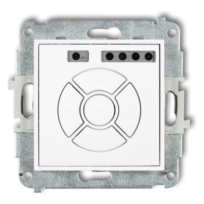 Mechanizm elektronicznego sterownika roletowego (sterowanie lokalne i pilotem) Biały Mat Karlik ICON - 25ISR-2