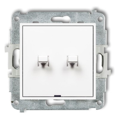 Mechanizm łącznika świecznikowego w stylu amerykańskim Biały Mat Karlik ICON - 25IWPUS-2