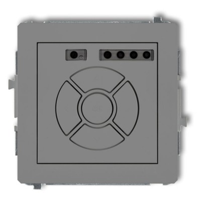 27DSR-6 Mechanizm elektronicznego sterownika roletowego (przycisk centralny/dodatkowy) Szary Mat