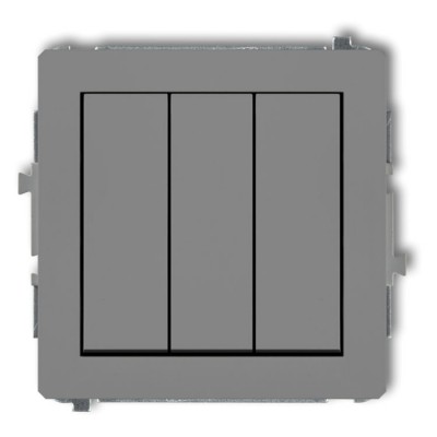 Mechanizm łącznika potrójnego Szary Mat Karlik DECO - 27DWP-7