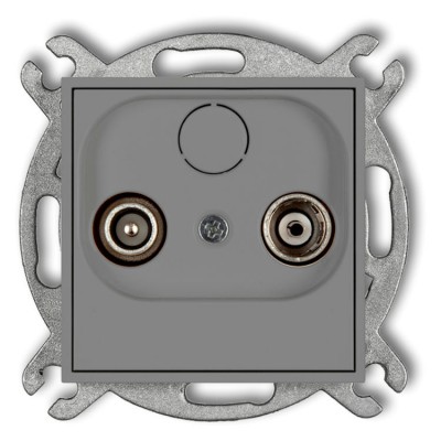 27IG2K Mechanizm gniazda abonenckiego RTV końcowego 2dB Szary Mat