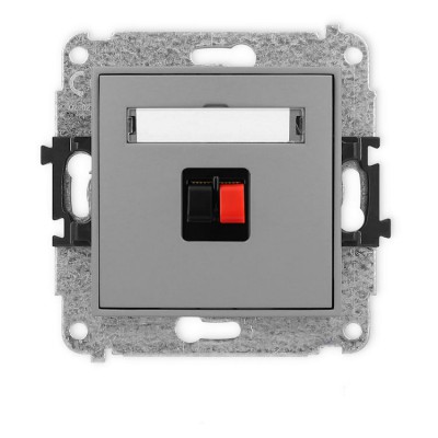 Mechanizm gniazda głośnikowego pojedynczego Szary Mat Karlik ICON - 27IGG-1