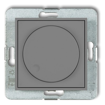 Mechanizm elektronicznego regulatora oświetlenia przyciskowo-obrotowego Szary Mat Karlik ICON - 27IRO-1