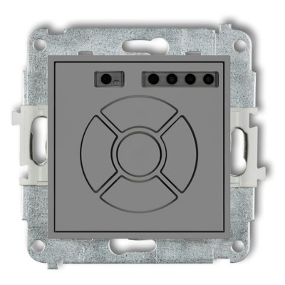 Mechanizm elektronicznego sterownika roletowego (sterowanie lokalne i pilotem) Szary Mat Karlik ICON - 27ISR-2