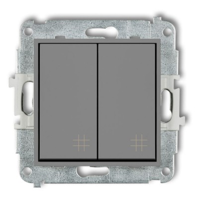 Mechanizm łącznika podwójnego krzyżowego Szary Mat Karlik ICON - 27IWP-66