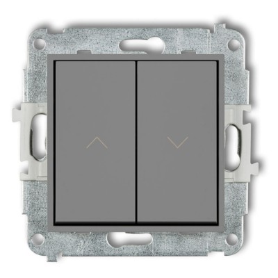 Mechanizm łącznika zwiernego żaluzjowego Szary Mat Karlik ICON - 27IWP-8