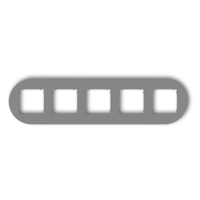 27MRTO-5 Ramka uniwersalna pięciokrotna okrągła z tworzywa Szary Mat