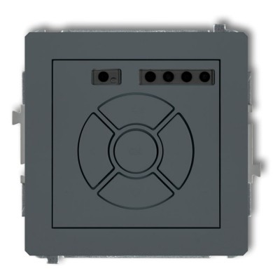 28DSR-6 Mechanizm elektronicznego sterownika roletowego (przycisk centralny/dodatkowy) Grafitowy Mat