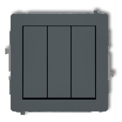 Mechanizm łącznika potrójnego Grafitowy Mat Karlik DECO - 28DWP-7