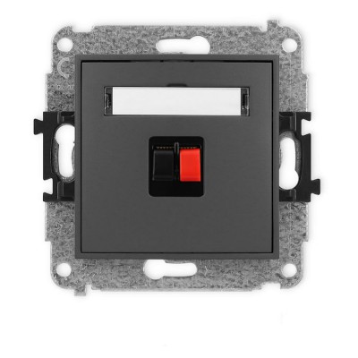 Mechanizm gniazda głośnikowego pojedynczego Grafitowy Mat Karlik ICON - 28IGG-1