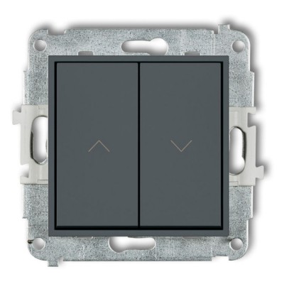 Mechanizm łącznika żaluzjowego z podtrzymaniem Grafitowy Mat Karlik ICON - 28IWP-88