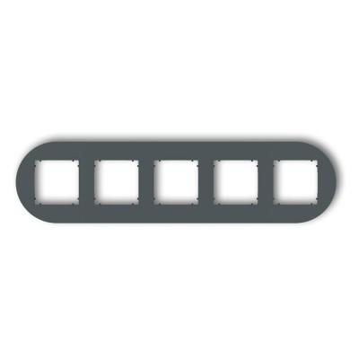 28MRTO-5 Ramka uniwersalna pięciokrotna okrągła z tworzywa Grafitowy Mat
