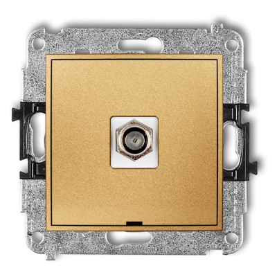 29IGFBO-1 Mechanizm gniazda antenowego pojedynczego typu F (SAT) niklowany, bez pola opisowego Złoty