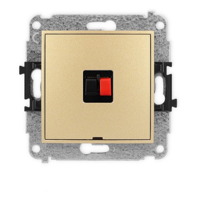 Mechanizm gniazda głośnikowego pojedynczego, bez pola opisowego Złoty Karlik ICON - 29IGGBO-1