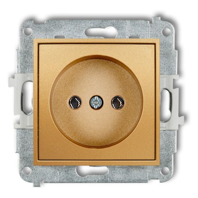Mechanizm gniazda pojedynczego bez uziemienia 2P (bez przesłon torów prądowych) Złoty Karlik ICON - 29IGP-1