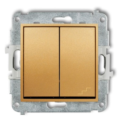 Mechanizm łącznika jednobiegunowego ze schodowym (wspólne zasilanie) Złoty 29IWP-10.1 Karlik ICON