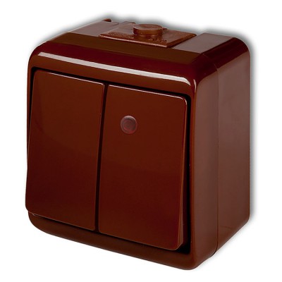 4WHE-2L Łącznik świecznikowy podświetlany Brązowy