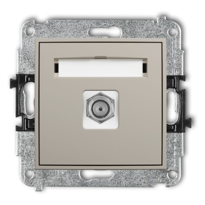 60IGF-1 Mechanizm gniazda antenowego pojedynczego typu F (SAT) niklowany Taupe