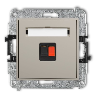 Mechanizm gniazda głośnikowego pojedynczego Taupe Karlik ICON - 60IGG-1