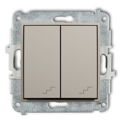 60IWP-33 Mechanizm łącznika podwójnego schodowego Taupe