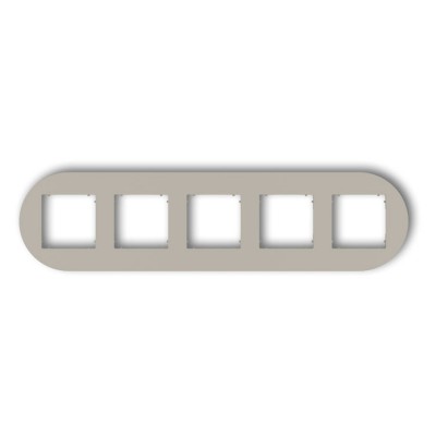 60MRTO-5 Ramka uniwersalna pięciokrotna okrągła z tworzywa Taupe