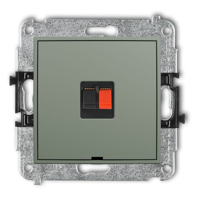 Mechanizm gniazda głośnikowego pojedynczego, bez pola opisowego Szałwiowy Karlik ICON - 61IGGBO-1