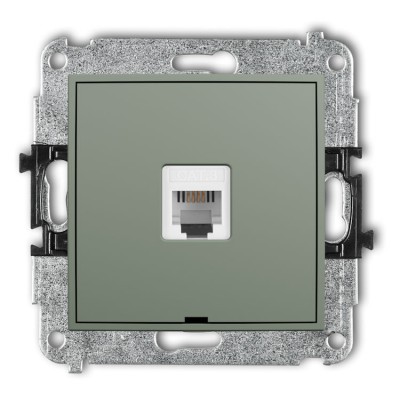 61IGTBO-1 Mechanizm gniazda telefonicznego pojedynczego 1xRJ11, 4-stykowy, beznarzędziowe, bez pola opisowego Szałwiowy