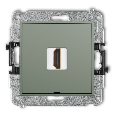 Mechanizm gniazda pojedynczego HDMI 2.1, 8K, bez pola opisowego Szałwiowy Karlik ICON - 61IHDMIBO-5