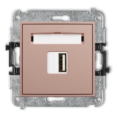 62ICUSB-1 Mechanizm ładowarki USB pojedynczej USB A, 5W max., 5V, 1A Łososiowy